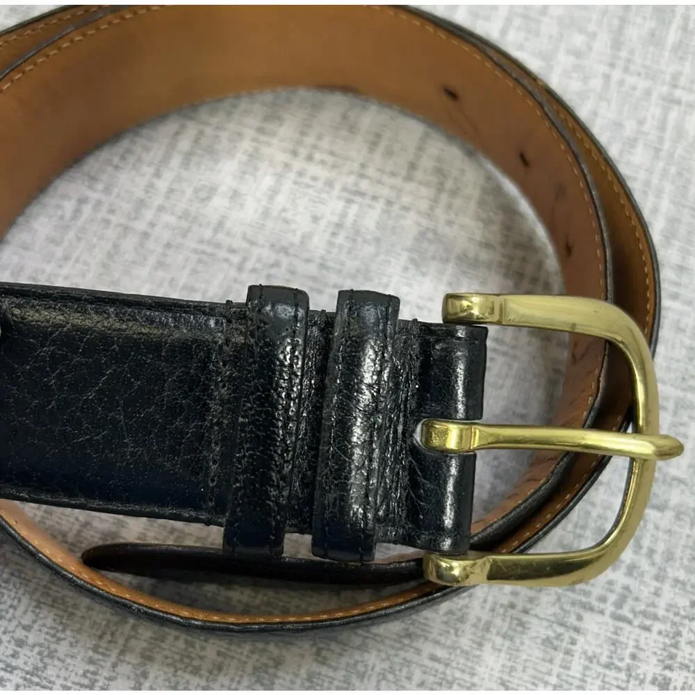 COACH Water Buffalo Leather Belt 34” Black 1.5